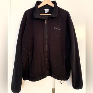Men’s XL Columbia Fleece Zip Up Black Jacket